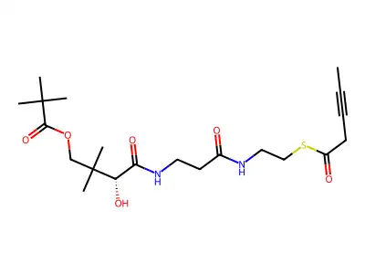 3-pentynoyl-S-pantetheine-11-pivalate structure