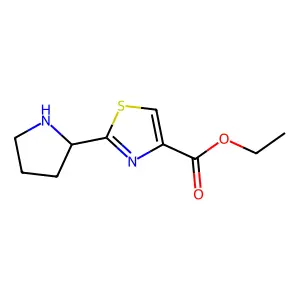Ethyl 2-(pyrrolidin-2-yl)-1,3-thiazole-4-carboxylate structure