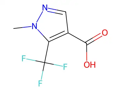 1-methyl-3-(trifluoromethyl)-1H-pyrazole-4-carboxylic acid structure