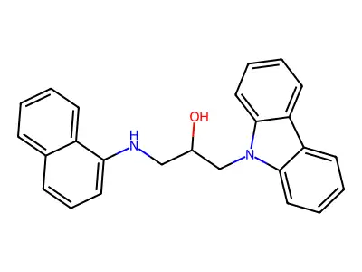 1-(9H-carbazol-9-yl)-3-(naphthalen-1-ylamino)propan-2-ol structure