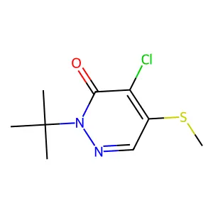 2-tert-butyl-4-chloro-5-(methylsulfanyl)pyridazin-3(2H)-one structure