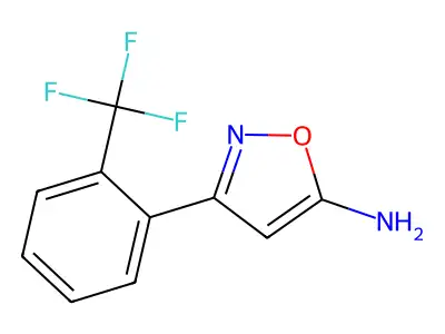 3-[2-(Trifluoromethyl)phenyl]-1,2-oxazol-5-amine structure