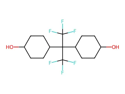 4-[1,1,1,3,3,3-Hexafluoro-2-(4-hydroxycyclohexyl)propan-2-yl]cyclohexan-1-ol structure