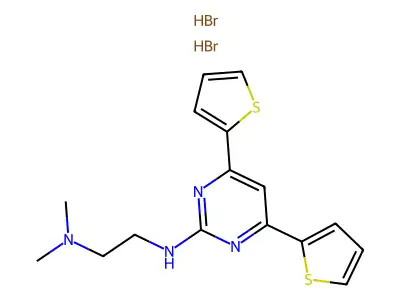 N-(2''-(Dimethylamino)ethyl)-4,6-dithien-2'-ylpyrimidin-2-amine dihydrobromide structure