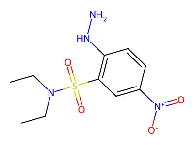 N,N-diethyl-2-hydrazinyl-5-nitrobenzene-1-sulfonamide structure
