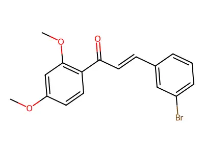 3-(3-Bromophenyl)-1-(2,4-dimethoxyphenyl)prop-2-en-1-one structure