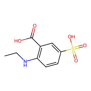 Benzoic acid, 2-(ethylamino)-5-sulfo- structure