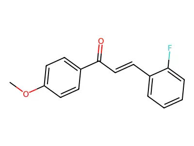 3-(2-Fluorophenyl)-1-(4-methoxyphenyl)prop-2-en-1-one structure