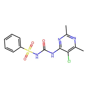 1-(Benzenesulfonyl)-3-(5-chloro-2,6-dimethylpyrimidin-4-yl)urea structure