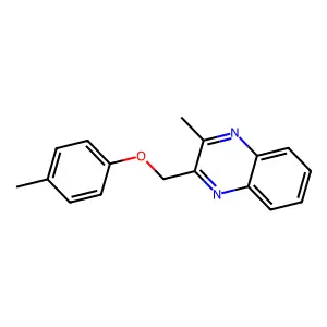 2-Methyl-3-[(4-methylphenoxy)methyl]quinoxaline structure