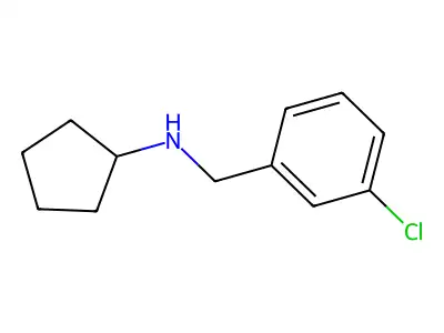 N-[(3-chlorophenyl)methyl]cyclopentanamine structure