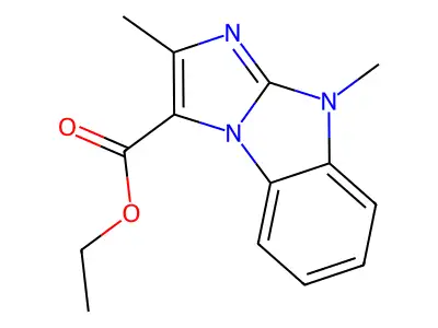 ethyl 2,4-dimethylimidazo[1,2-a]benzimidazole-1-carboxylate structure