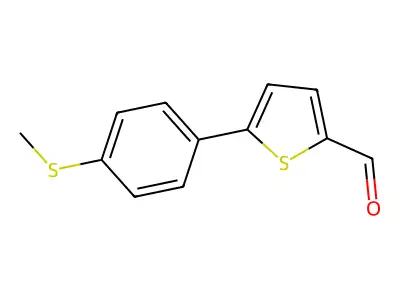 5-(4-(Methylthio)phenyl)thiophene-2-carbaldehyde structure