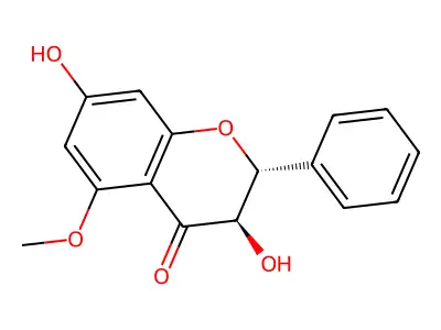 5-Methoxy-3,7-Dihydroxyflavanone structure