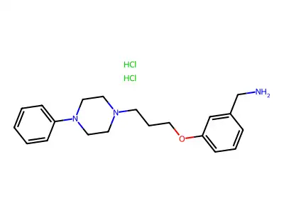 Benzenemethanamine, 3-(3-(4-phenyl-1-piperazinyl)propoxy)-, dihydrochloride structure