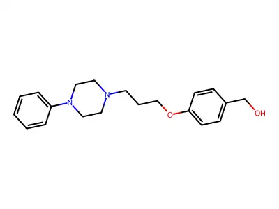 Benzenemethanol, 4-(3-(4-phenyl-1-piperazinyl)propoxy)- structure
