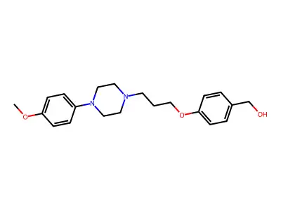 Benzenemethanol, 4-(3-(4-(4-methoxyphenyl)-1-piperazinyl)propoxy)- structure