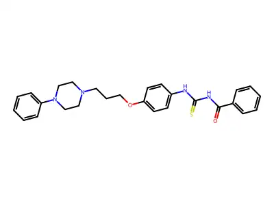 Benzamide, N-(((4-(3-(4-phenyl-1-piperazinyl)propoxy)phenyl)amino)thioxomethyl)- structure
