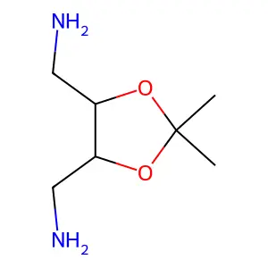 (4S,5S)-4,5-DI(Aminomethyl)-2,2-dimethyldioxolane structure