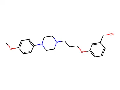 Benzenemethanol, 3-(3-(4-(4-methoxyphenyl)-1-piperazinyl)propoxy)- structure