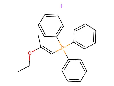 (2-Ethoxyprop-1-en-1-yl)triphenylphosphonium iodide structure