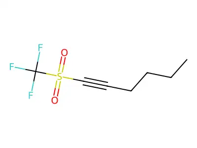 1-Hexyne, 1-[(trifluoromethyl)sulfonyl]- structure
