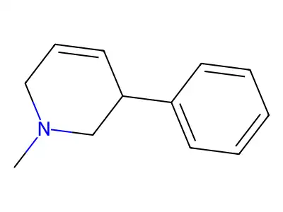 1-Methyl-3-phenyl-1,2,3,6-tetrahydropyridine structure