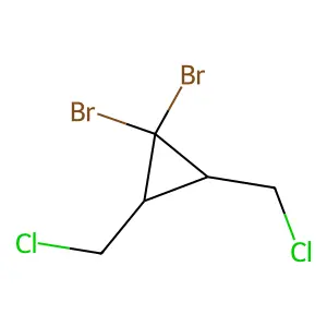 trans-2,3-Bis(chloromethyl)-1,1-dibromocyclopropane structure