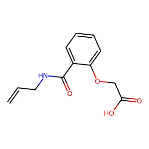 (2-((Allylamino)carbonyl)phenoxy)acetic acid structure