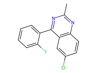 6-Chloro-4-(2-fluorophenyl)-2-methylquinazoline structure