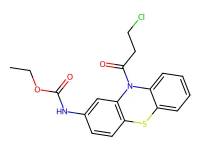 Ethyl (10-(3-chloropropanoyl)-10H-phenothiazin-2-yl)carbamate structure