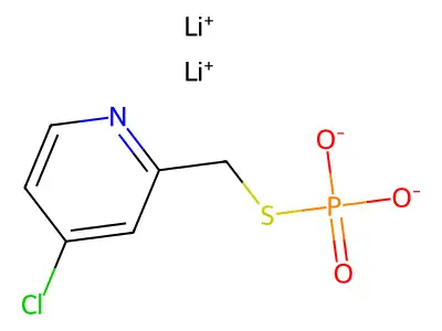 Phosphorothioic acid, S-(4-chloro-2-pyridinylmethyl) ester, dilithium salt, monohydrate structure