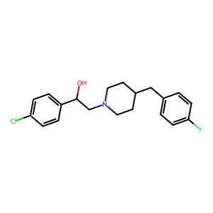 1-(4-氯苯基)-2-[4-[(4-氟苯基)甲基]哌啶-1-基]乙醇 structure