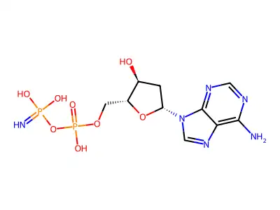 2'-Deoxy-5'-adenylyl imidodiphosphate structure