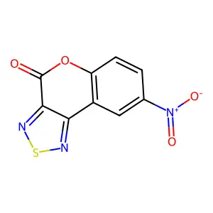 8-Nitrochromeno[3,4-c][1,2,5]thiadiazol-4-one structure