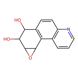 syn-7,8-Dihydroxy-9,10-epoxy-7,8,9,10-tetrahydrobenzo(f)quinoline structure