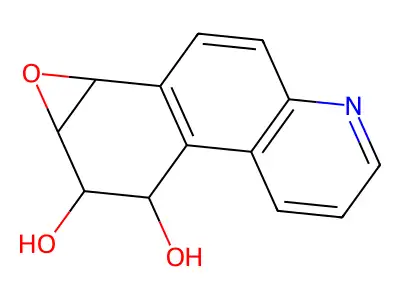 anti-9,10-Dihydroxy-7,8-epoxy-7,8,9,10-tetrahydrobenzo(f)quinoline structure