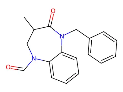 5-Benzyl-3-methyl-4-oxo-2,3-dihydro-1,5-benzodiazepine-1-carbaldehyde structure