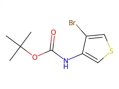 Tert-butyl N-(4-bromothiophen-3-yl)carbamate structure