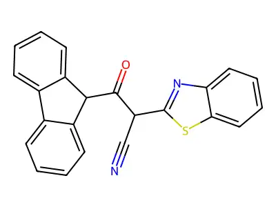 2-(Benzo[d]thiazol-2-yl)-3-(9H-fluoren-9-yl)-3-oxopropanenitrile structure