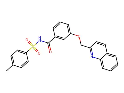 N-((4-Methylphenyl)sulfonyl)-3-(2-quinolinylmethoxy)benzamide structure