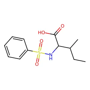 (2S,3R)-2-(benzenesulfonamido)-3-methylpentanoic acid structure