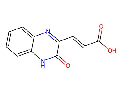 3-(3-羟基喹喔啉-2-yl)acrylic 酸 structure