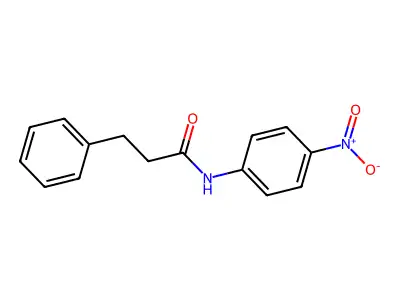 N-(4-nitrophenyl)-3-phenylpropanamide structure