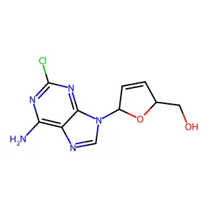 2-Chloro-2',3'-didehydro-2',3'-dideoxyadenosine structure
