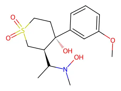 (+-)-trans-4-(3-Methoxyphenyl)-3-(dimethylaminomethyl)thiacyclohexan-4-ol N,S,S-trioxide structure