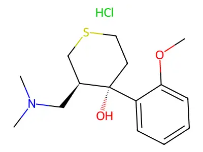 C15H23NO2S.ClH.1/2H2O structure