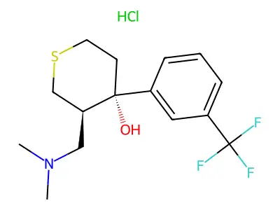C15H20F3NOS.ClH.1/2H2O structure
