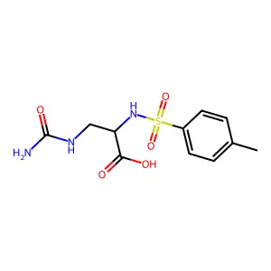 3-(Carbamoylamino)-2-[(4-methylphenyl)sulfonylamino]propanoic acid structure
