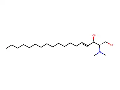 (2S,3R)-2-(dimethylamino)octadec-4-ene-1,3-diol structure